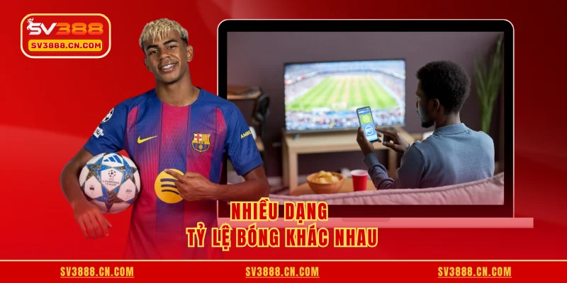 Nhiều dạng tỷ lệ bóng khác nhau